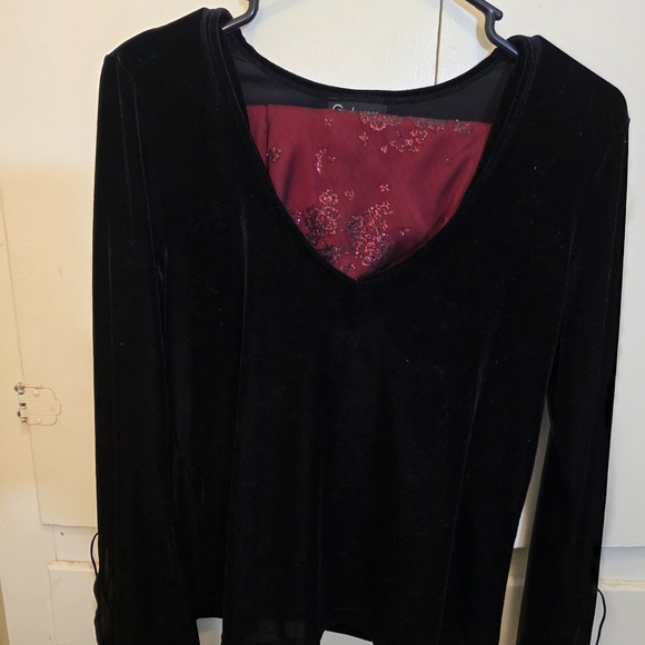 Chic Velvet & Chiffon Party Set – Size Large (Worn Once) - Picture 1 of 9